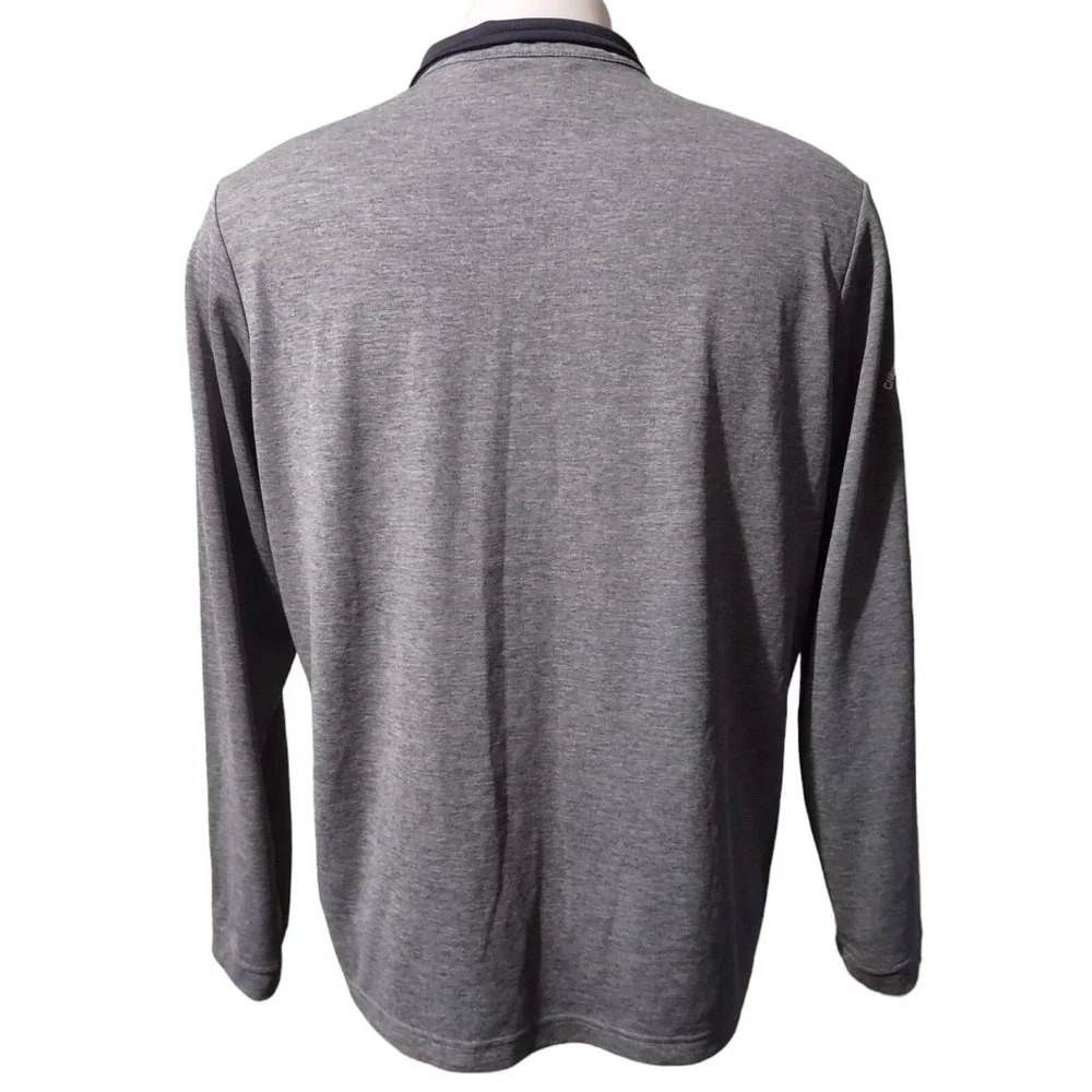 Adidas Pullover Golf Shirt L Men's Large Logo DLS Christian Brothers Gray
